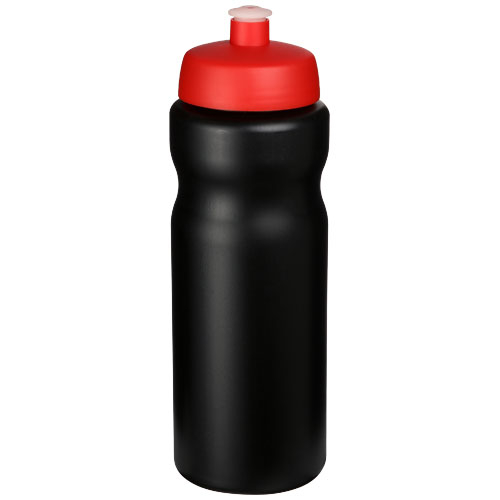 Bouteille de sport à personnaliser 650ml Baseline® noir / Rouge